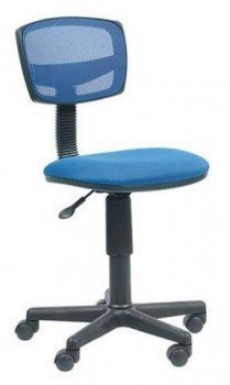Кресло офисное синее Бюрократ CH-299/BL/15-10, спинка сетка