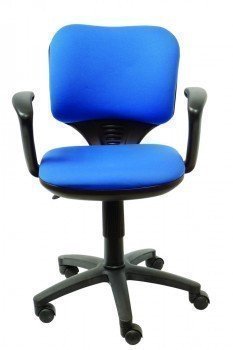 Кресло офисное синее Бюрократ CH-540AXSN-LOW/26-21, низкая спинка