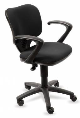 Кресло офисное черное Бюрократ CH-540AXSN-Low/26-28, низкая спинка