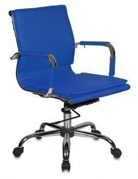 Кресло руководителя синее Бюрократ CH-993-Low/blue