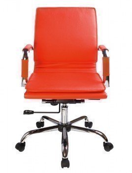 Кресло руководителя красное Бюрократ CH-993-Low/Red