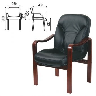 Кресло для приемных СН-658/CH-422, черное
