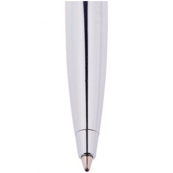 Ручка шариковая "Delucci" синяя, 1мм, корпус серебро, поворотный механизм, подарочный футляр