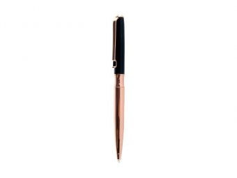 Ручка шариковая "Delucci" синяя, 1мм, корпус чёрный/золото подарочный футляр 52633