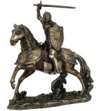 Статуэтка настольная "Рыцарь на коне с мечом"