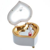Шкатулка музыкальная Luxury Gift "Сердце" белая, 7 х 13 х 11,5 см