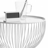 Дизайнерский прикроватный столик из проволоки Luxury Gift, белый