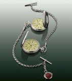 Кварцевые карманные «Часы охотника» на цепочке ALBERT с брелоком Dalvey 00491