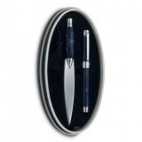 Набор из перьевой ручки и ножа, синяя органическая смола Dalvey 01223
