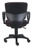 Кресло офисное черное с бордовым ромбиком Бюрократ CH-626AXSN/V-02
