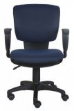 Кресло офисное черное с синим ромбиком Бюрократ CH-626AXSN/V-03-1