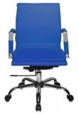 Кресло руководителя синее Бюрократ CH-993-Low/blue