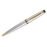 Ручка шариковая "Expert Stainless Steel GT" синяя, 1мм, корпус хром/золото, поворотн., подарочная упаковка