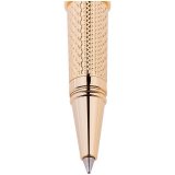 Ручка-роллер "Delucci" синяя, 0,6мм, корпус золото, подарочный футляр