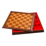 Шахматная доска деревянная с контейнером, 48х48см