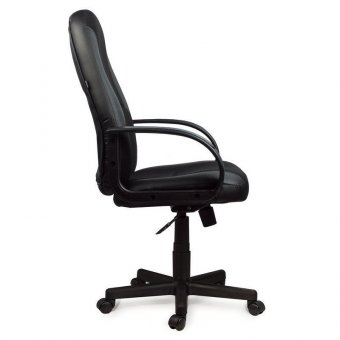Кресло офисное BRABIX City EX-512, кожзам черный, ткань черная TW, 531407