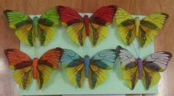 Многоразовые объемные бабочки 3D для декора 8 см