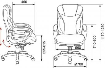 Кресло для руководителя Бюрократ T-9916/BROWN