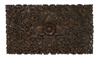 Панно деревянное резное "Цветок" h=70 см, L=150 см