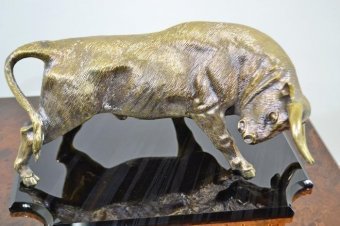 Часы-сейф "Бык" из обсидиана С-024