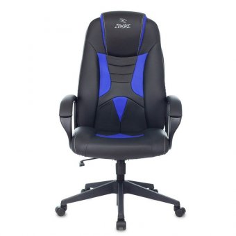 Кресло компьютерное ZOMBIE 8, экокожа, черное/синее, 1583066