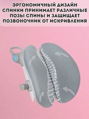 Кресло детское Luxury Gift с регулируемой эргономичной спинкой,  розовое для девочек