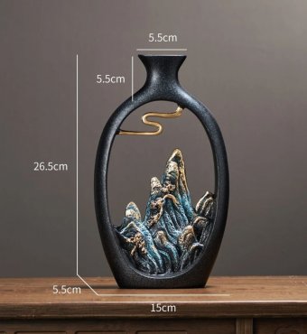 Ваза для цветов декоративная Luxury Gift, из эпоксидной смолы 26.5 см