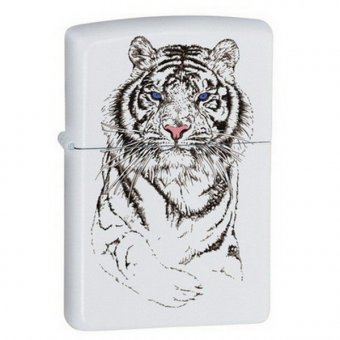 Подарочная зажигалка "Белый тигр"