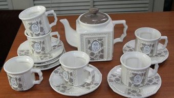 Подарочный чайный набор на 6 персон "Английская роза"