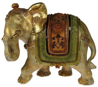 Фигурка сувенирная декоративная “Слон в зеленой попоне” 