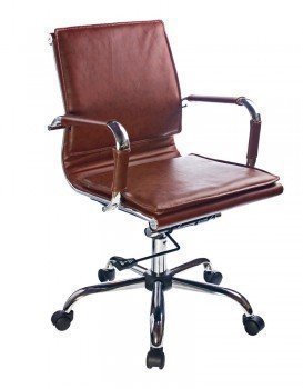Кресло руководителя коричневое Бюрократ CH-993-Low/Brown