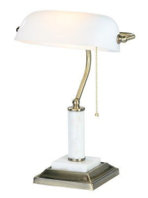 Настольная кабинетная лампа, подставка мрамор 