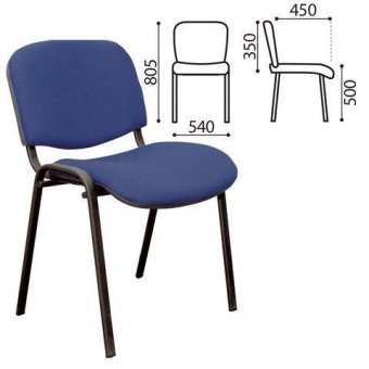 Стул для приемных "ИЗО" В-12, синий