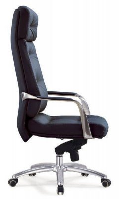 Кресло руководителя коричневая кожа Бюрократ FURRICO_DAO/BLACK