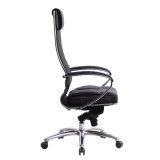 Кресло офисное МЕТТА "SAMURAI" SL-1.04, кевларовая ткань-сетка/кожа, черное,  09997