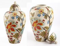 Ваза фарфоровая "Райский сад" 21*21*40см, ручная роспись