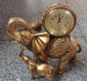 Часы настольные "Слоны" 5*19см