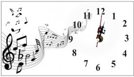 Часы настольные "Let us music" 13*23см