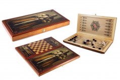 Игра настольная "Рыцарь" : нарды, шашки 50*25см