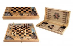 Набор игр: шахматы, шашки, нарды 50*25см