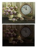 Часы настенные "Сирень" с LED подсветкой 60*40*2см