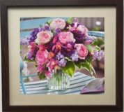 Картина-коллаж 3D "Букет пионов" 35*35*3см
