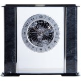 Настольный набор Delucci 9 предметов черный мрамор с серебром