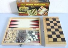 Настольный набор игр 3 в 1 (шахматы, нарды, шашки) 30*30 см