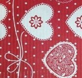 Крафт в рулоне красный (сердца) 100 см*10 м