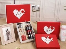 Комплект коробок "Love" прямоугольные с аппликацией (3 шт) 29*21*10 см