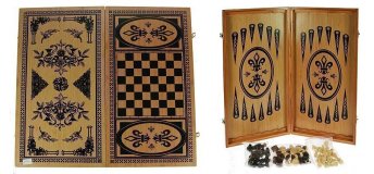 Игра настольная подарочная 2 в 1 "Нарды и Шахматы" 48*24 см