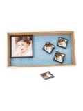 Фоторамка для 2 фото 15*10 см , 7,5*9 см  на магнитах, 32*17 см 238715