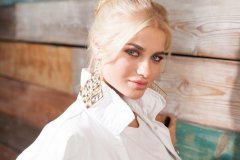 Серьги «ЕЛОЧКИ» бежевый AS 0219