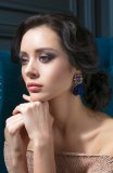 Серьги «БОГЕМИЯ» индиго AS 0363
